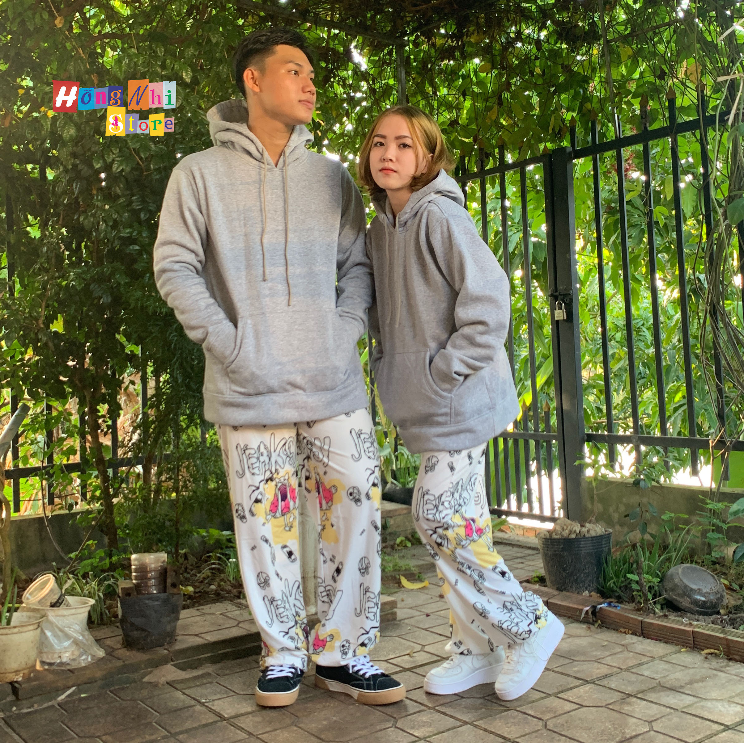 Áo Khoác Hoodie Trơn Ulzzang Unisex Màu Xám Chất Nỉ Bông Cao Cấp Dáng Rộng Nam Nữ - MM