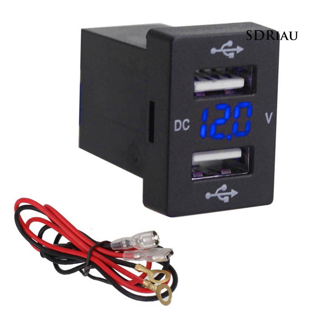 Tẩu Sạc Usb Kép Hiển Thị Điện Áp Cho Xe Hơi Toyota Corolla Ralink