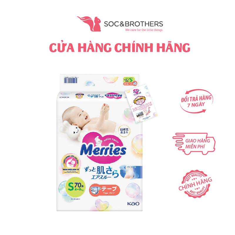 Bỉm tã Merries Regular chính hãng cho bé