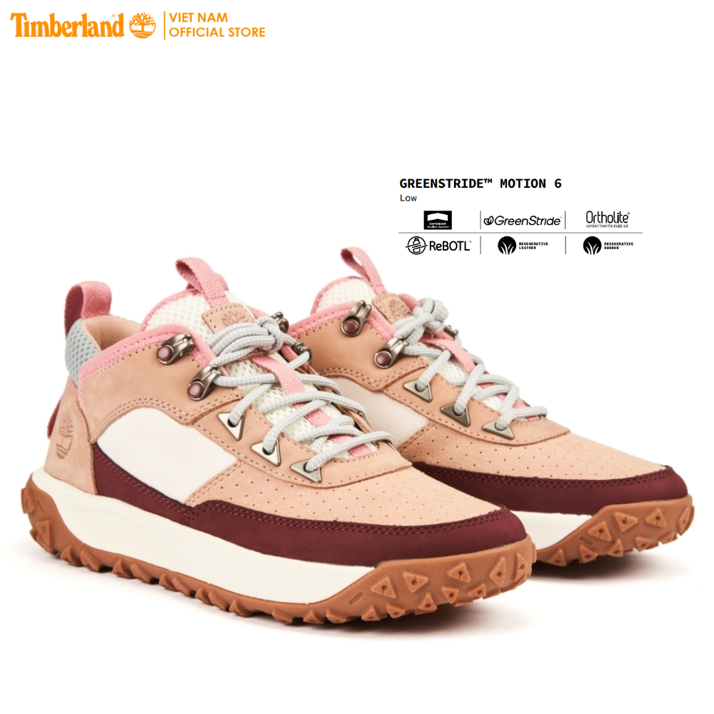 [Original] Timberland Giày Nữ Leo Núi GreenStride Motion 6 Low Hiker Light Beige Nubuck TB0A436WMT