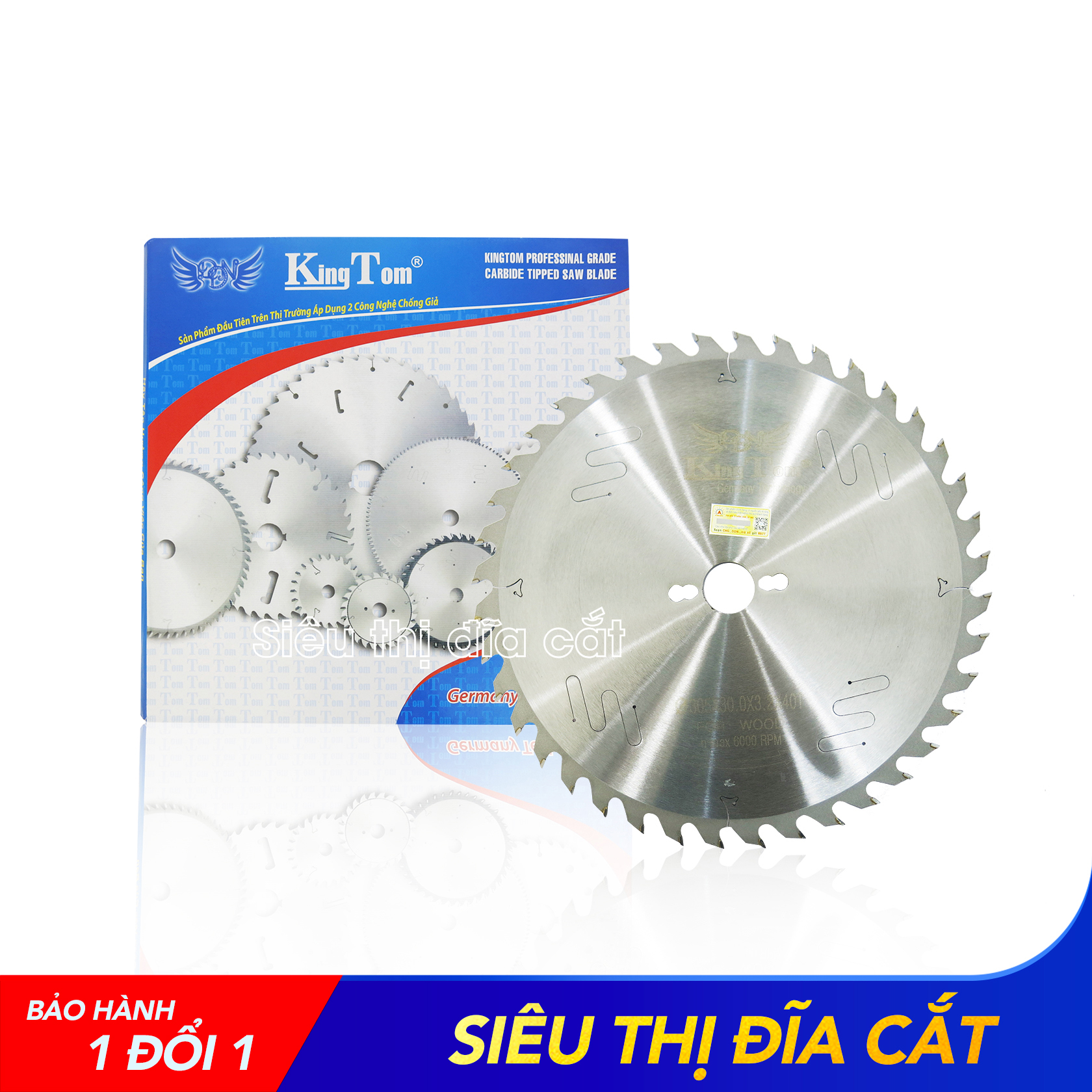 Lưỡi Cắt Gỗ Cao Cấp KingTom 305 - 40 Răng - Chuyên Gỗ Cứng, Gỗ Có Đinh - Siêu Bén