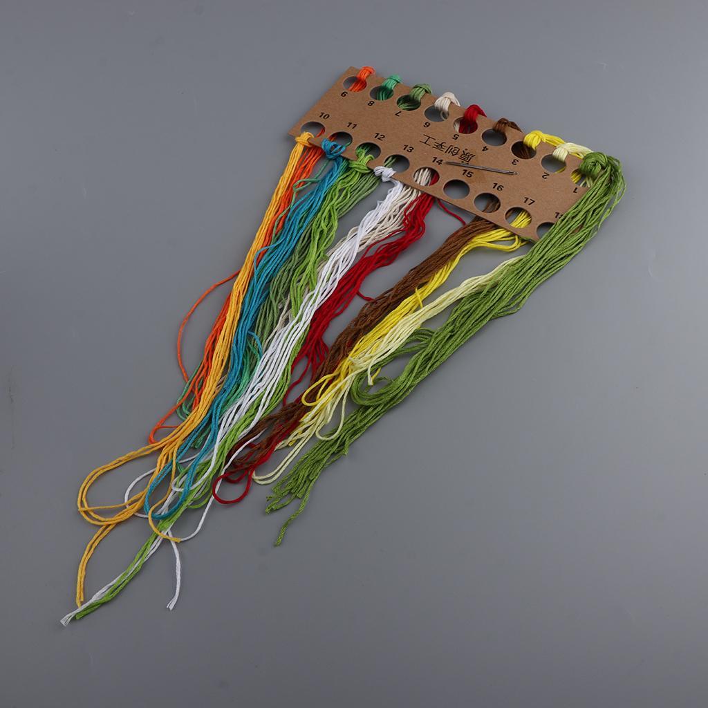 DIY Cross Stitch Needlework Embroidery Tassel Bookmark Kits Flower pattern 1