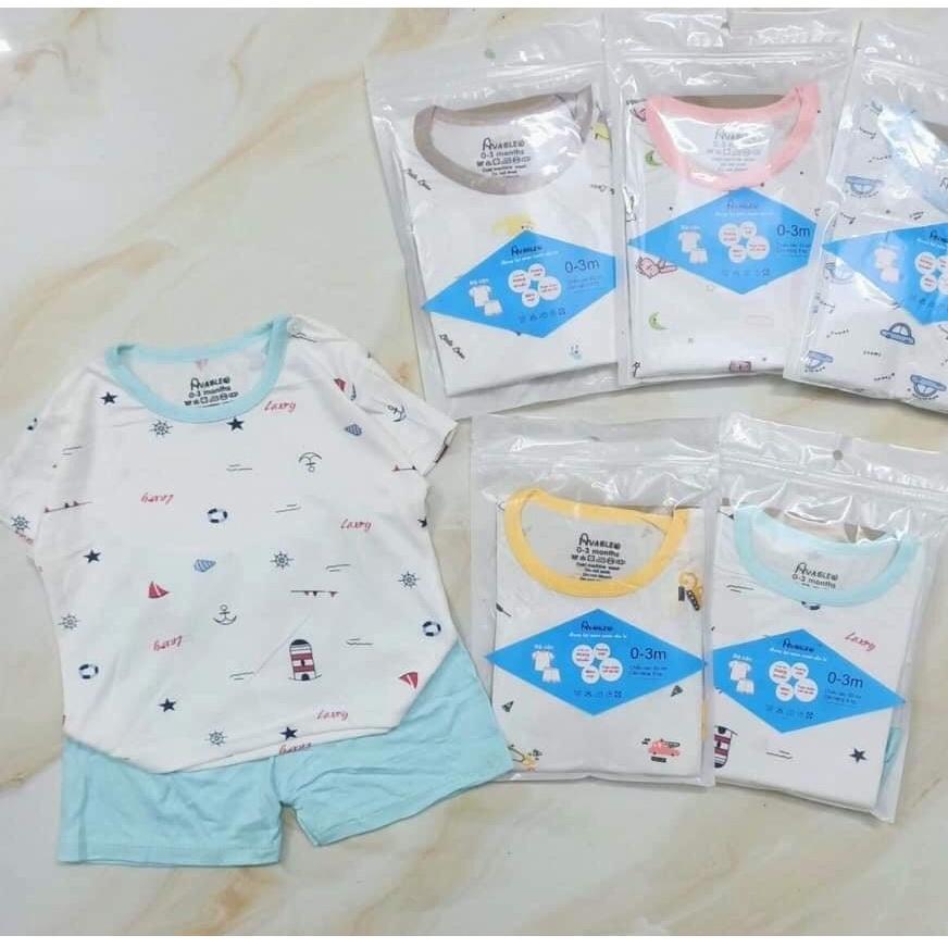 Bộ thun lạnh cộc tay cho bé, mát, giãn 4 chiều hiệu Cizi.shop