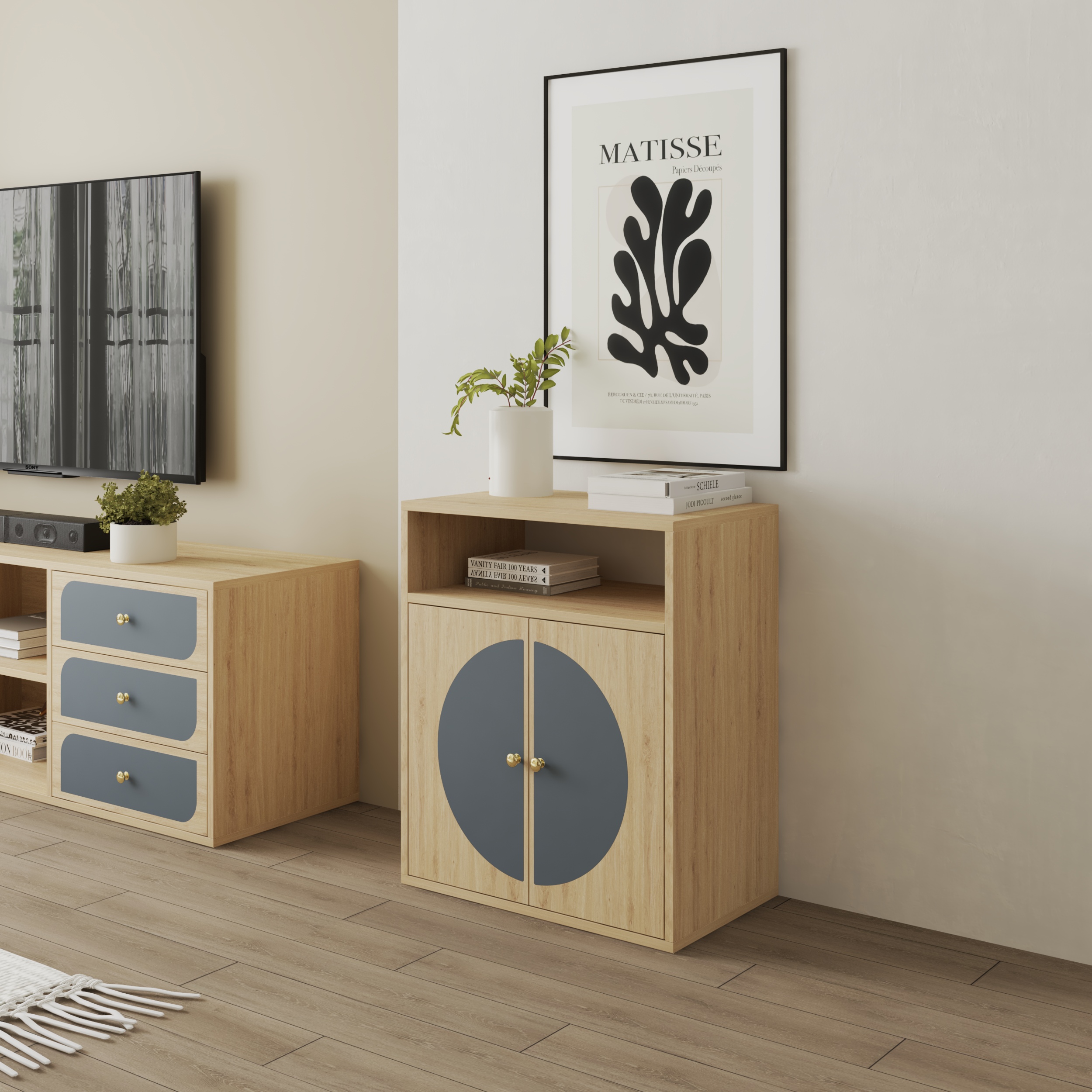 [Happy Home Furniture] BANA, Tủ lưu trữ 2 cửa mở, 60cm x 34cm x 70cm ( DxRxC), TCM_125