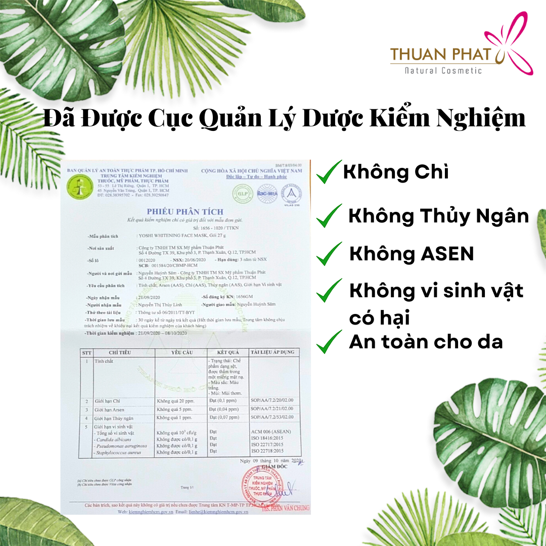 COLLAGEN MASK  Mặt nạ dưỡng trắng da Thuận Phát YOSHI (COMBO 10 MIẾNG)