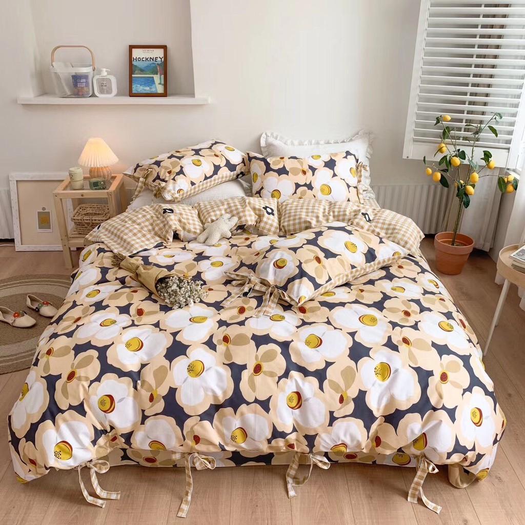 Bô Chăn ga Cotton thắt nơ mẫu mới - Hàng nhập khẩu 100% Cotton