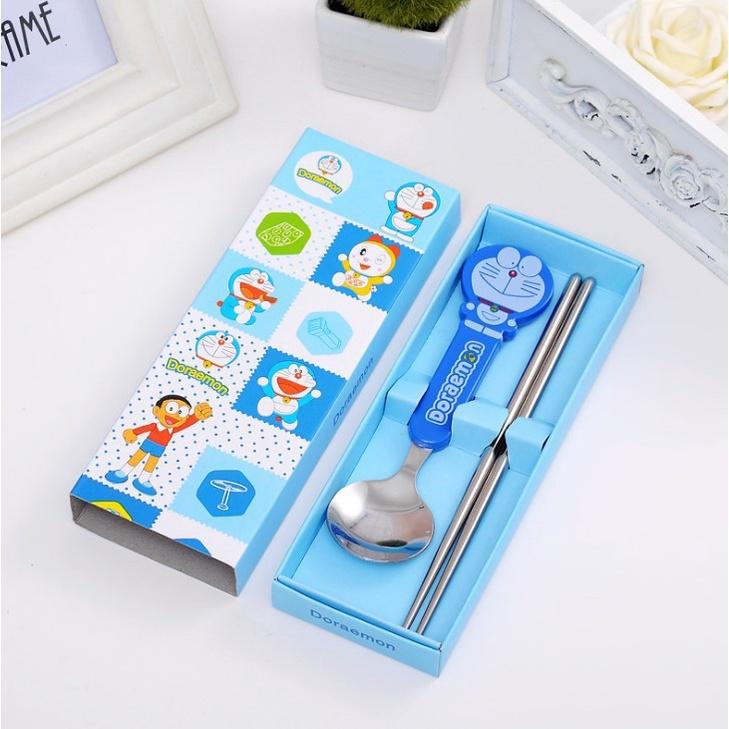 Bộ Thìa Dĩa Dễ Thương Inox Cho Bé