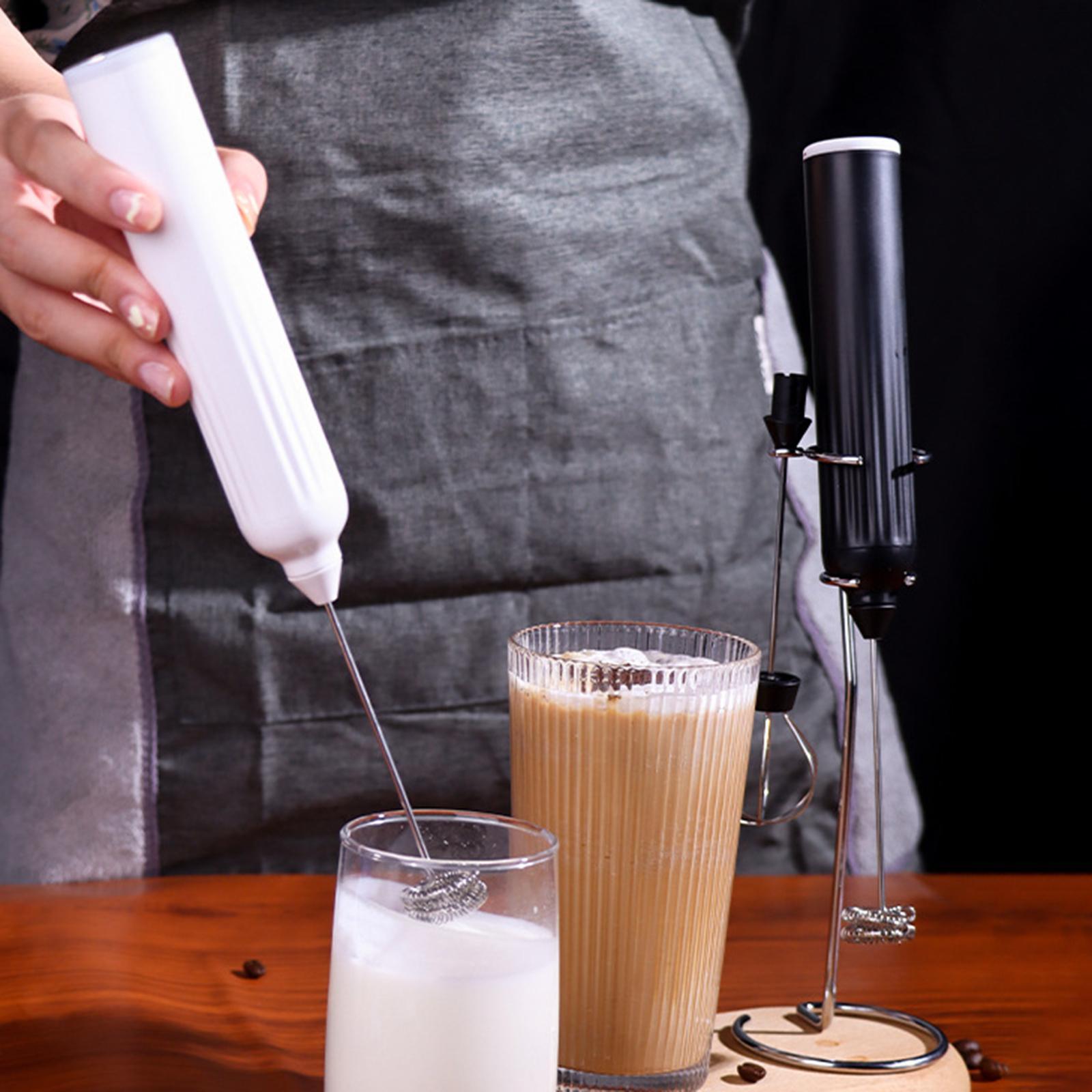 USB Electric Milk Frother for Frappe Cappuccino Hot Chocolate White
