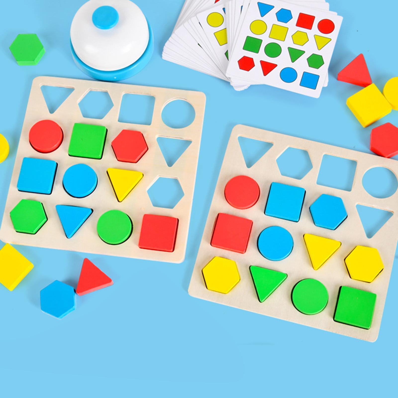 Geometric Shape Matching Board Game Educational Puzzle Toy for Toddlers