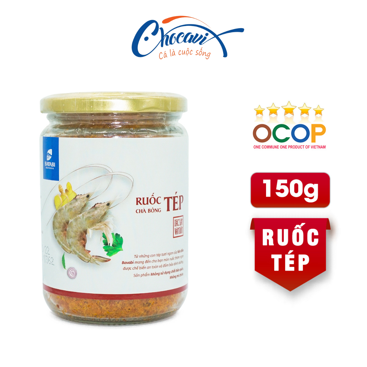 Ruốc Tép BAVABI 150g Đặc Sản Vân Đồn Quảng Ninh Thơm Ngon Giàu Dinh Dưỡng