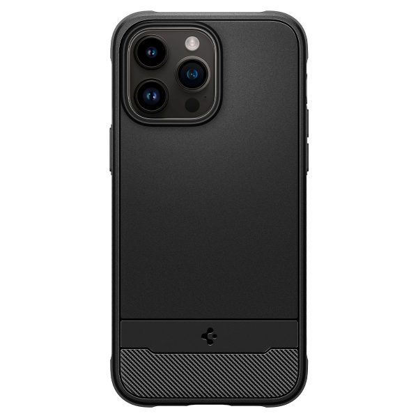 Ốp lưng Spigen Rugged Armor MagFit Black cho iPhone 14 Pro Max - Thiết kế mỏng nhẹ,hỗ trợ sạc không dây, chống sốc, bền bỉ, viền camera cao - Hàng chính hãng