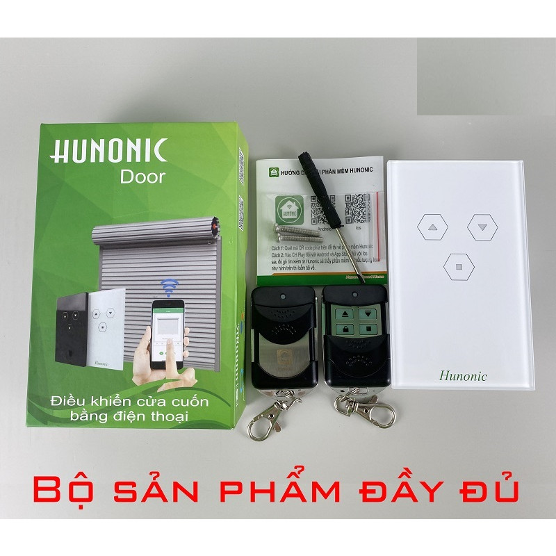 Công tắc cửa cuốn thông minh Smart Home hỗ trợ Google Assistant . Công tắc cảm ứng WIFI kính cường lực- Công tắc điện 2 màu đen trắng | Hàng Việt Nam Chất Lượng Cao