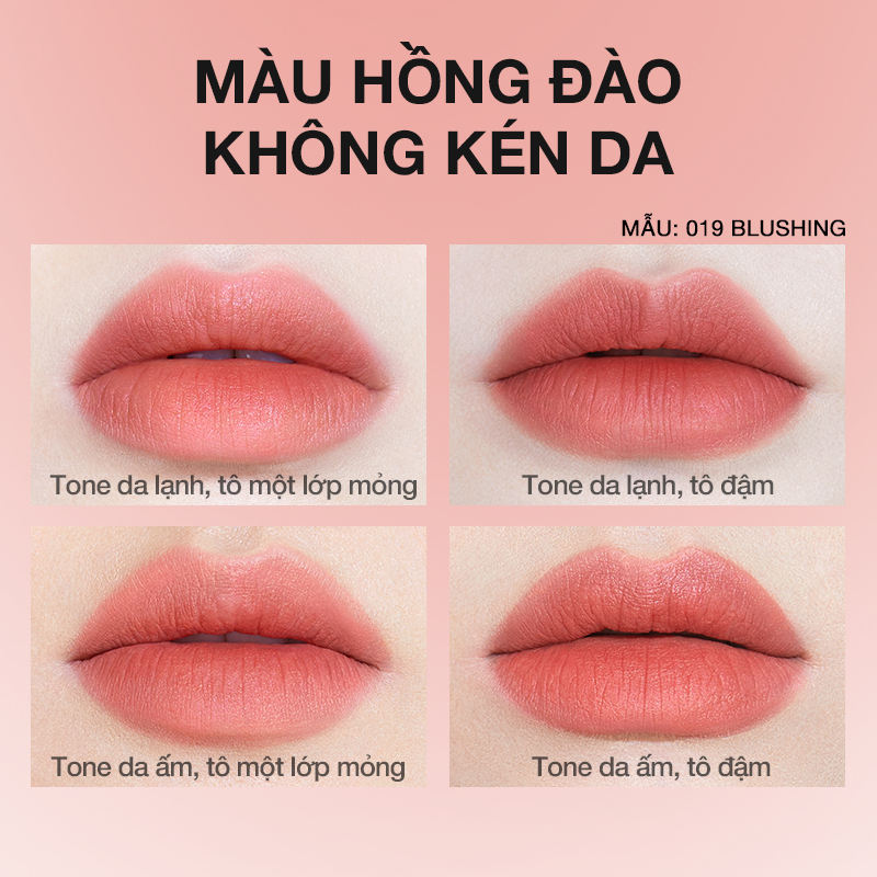 Son Kem Perfect Diary ReadMe Lip Sheer Velvet Chất Kem Nhung Lì Lâu Trôi Màu Sắc Tùy Chọn 4g