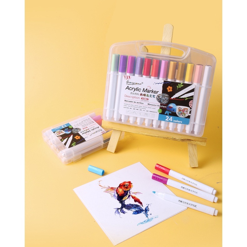 Bút Màu Acrylic Marker Cao Cấp Màu Sắc Tươi Sáng - Bút Lông Màu cho bé