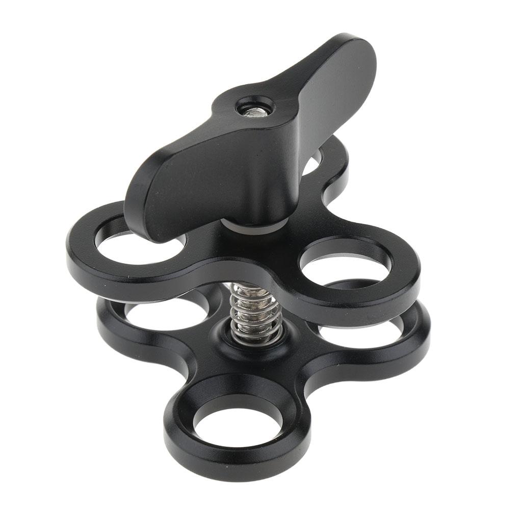 Phép Lạ Chiếu 2 Cái 1-Inch Ba Bóng Kẹp Cánh Tay Gắn Giá Đỡ Dưới Nước Hệ Thống Đèn Chiếu Sáng