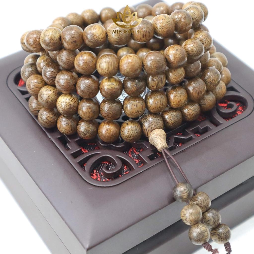 Vòng Tay Trầm Hương MTH JEWELRY Chuỗi Tràng Hạt 108 Size 8mm