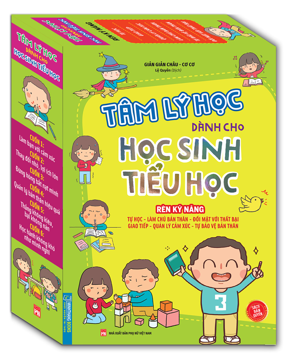 Combo hộp Tâm lý học dành cho học sinh tiểu học (6 cuốn)