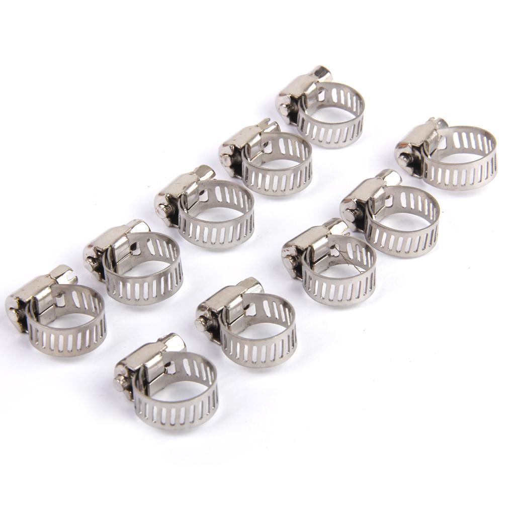 50PCS 5 Size Adjustable Fuel Line Jubilee Hose Spring Clamp Petrol Pipe Clip