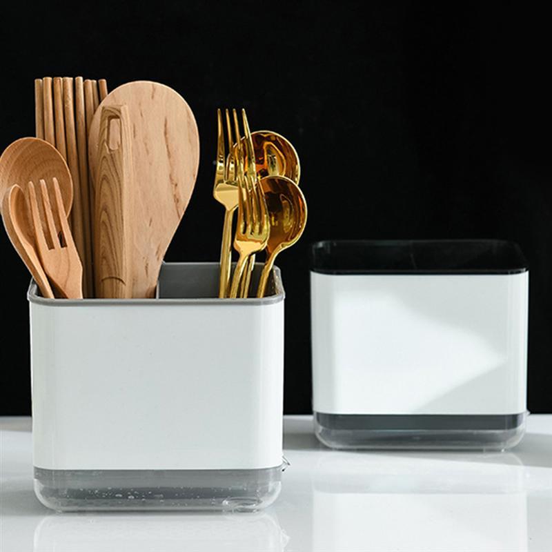 Giỏ Cắm Muỗng Nĩa Đũa Lưu Trữ Giá Đỡ 2 Lớp Dao Kéo Thoát Giá Bộ Đồ Ăn Dao Kệ Dao Kéo Nhà Tổ Chức Dụng Cụ Nhà Bếp