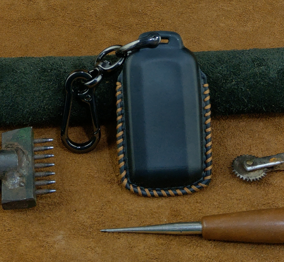 Bao Da Chìa Khóa Ô Tô Handmade Mitsubishi 3 nút Da Bò - hàng chính hãng