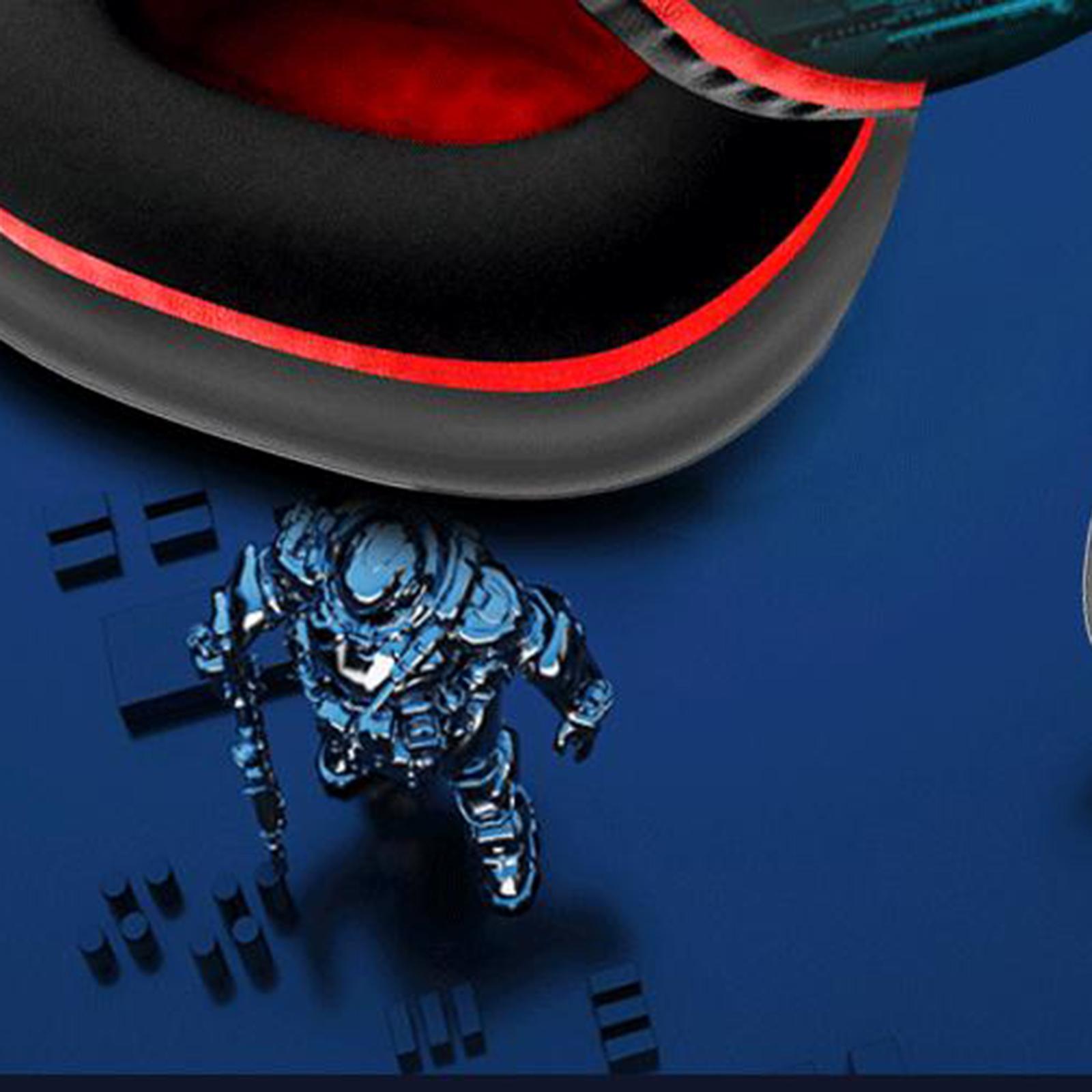 2 Bluetooth 5.1 Headphones with Microphone, RGB Lights, HiFi Low Latency Computer