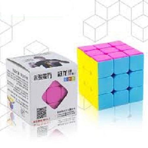 Đồ chơi rubik 3x3x3 loại cao cấp không viền có hộp đựng cực trơn