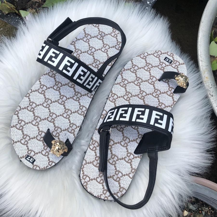 sandal đồng nai dép quai hậu nam và nữ đế kem mờ gg size từ 35 nữ đến 42 nam