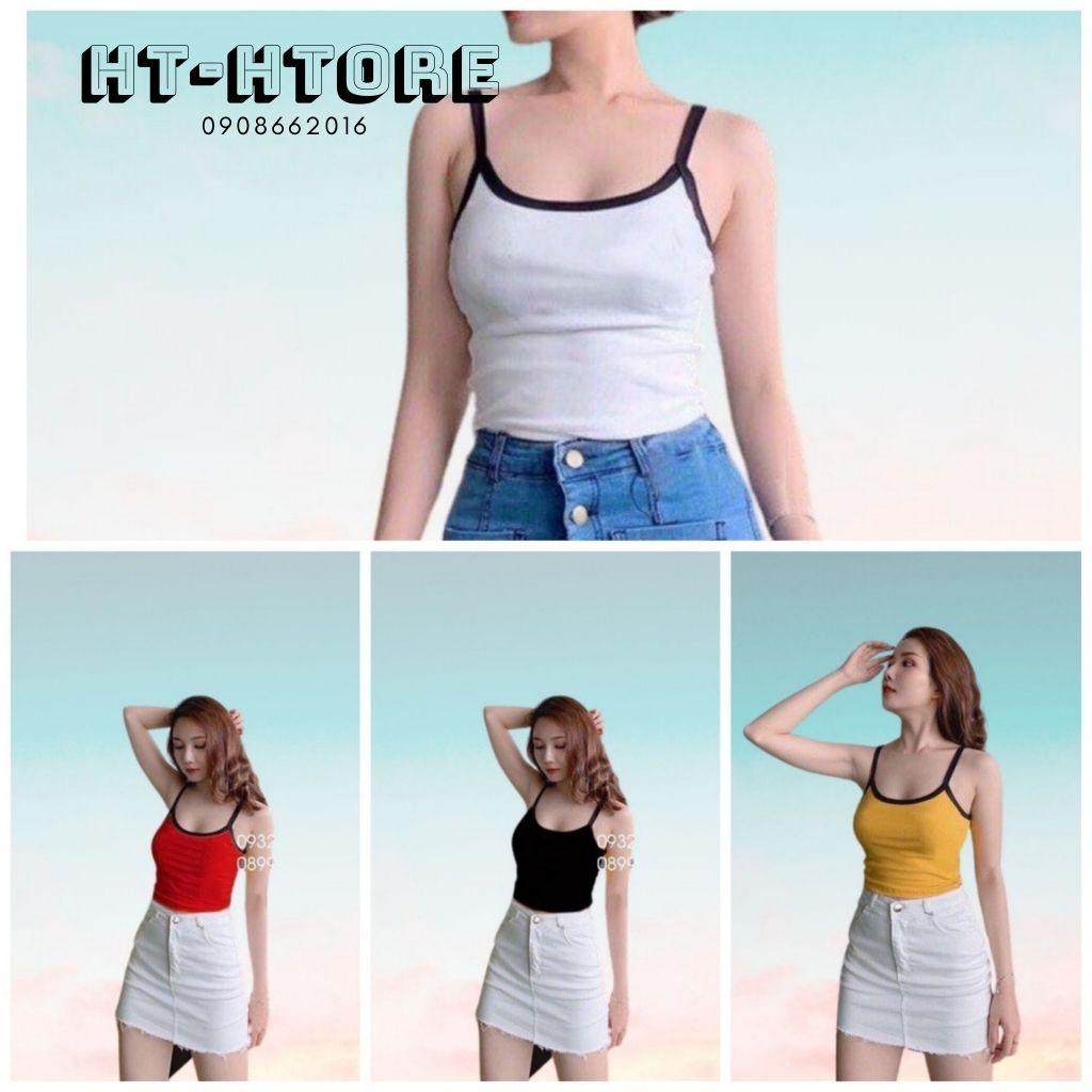 Áo 2 Dây -Aó Croptop Nữ Chất Borip Co Dãn Thoải Mái 4 Màu Hot -HT Store