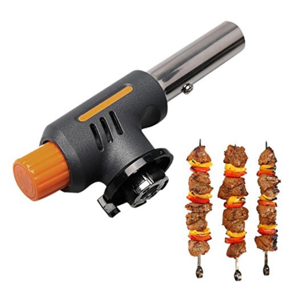 1 cái Nướng Igniter Thép Không Gỉ + Nhựa Bật Lửa Ngoài Trời BBQ Đảng Cao Nhiệt Độ Flamethrower Nguồn Cung Cấp Nhà Bếp