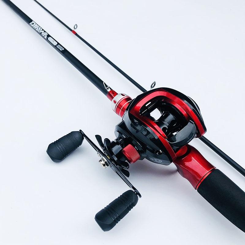 Bộ cần câu lure máy ngang tặng kèm dây câu và hộp mồi
