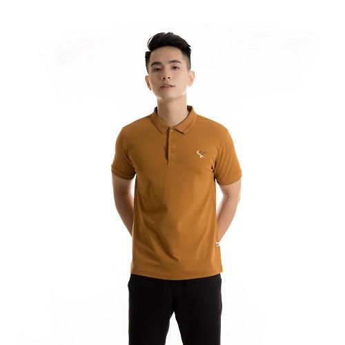 Áo polo nam in logo King Luxury bo gân cotton cá sấu cổ bẻ tay ngắn PL09