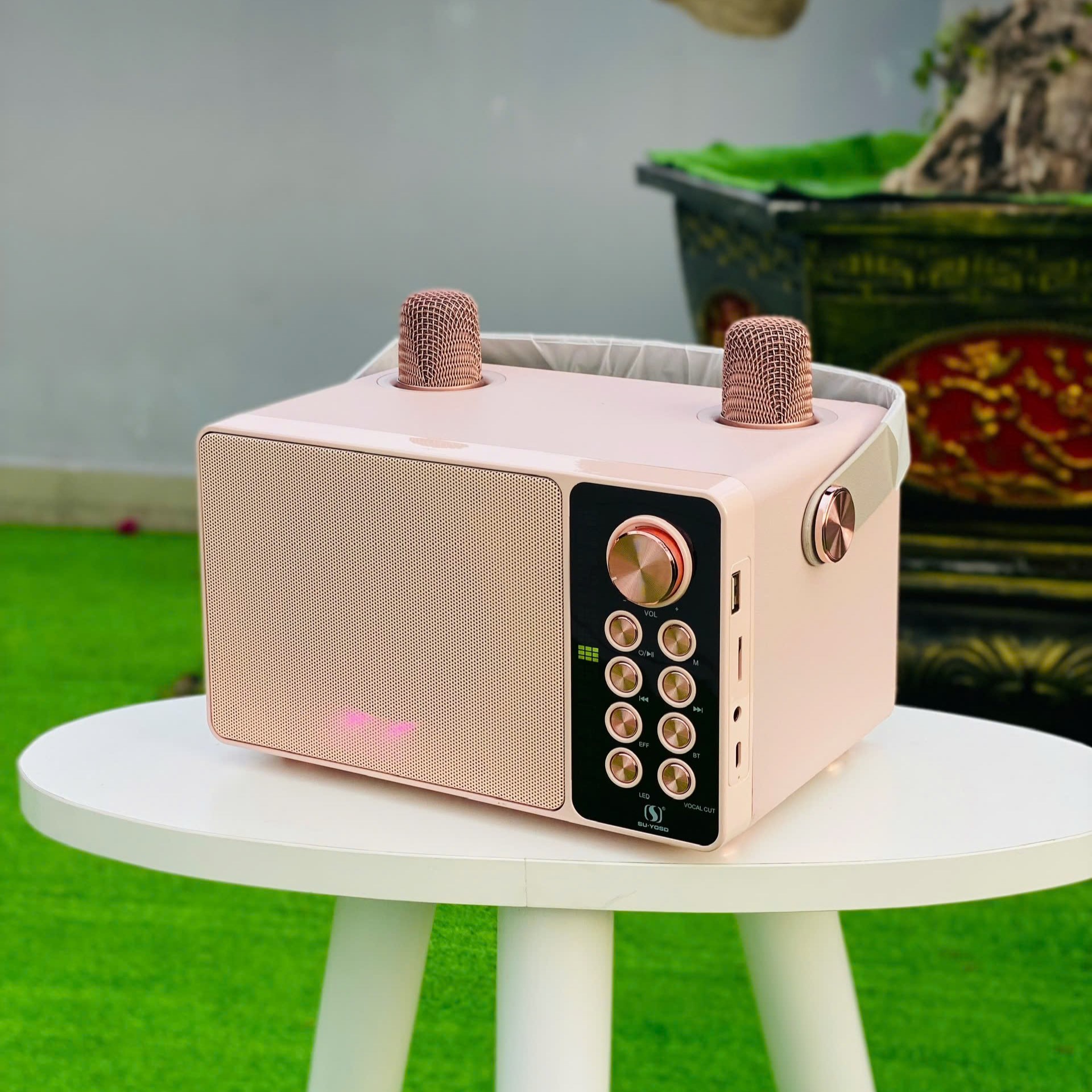 Loa Xách Tay Bluetooth YS-314, Công Suất 40W, Thiết Kế Nhỏ Gọn, Âm Thanh Cực Hay, Bass Căng, Kèm 2 Micro Không Dây Karaoke Cao Cấp, Bảo Hành 6 Tháng, Hàng Chính Hãng