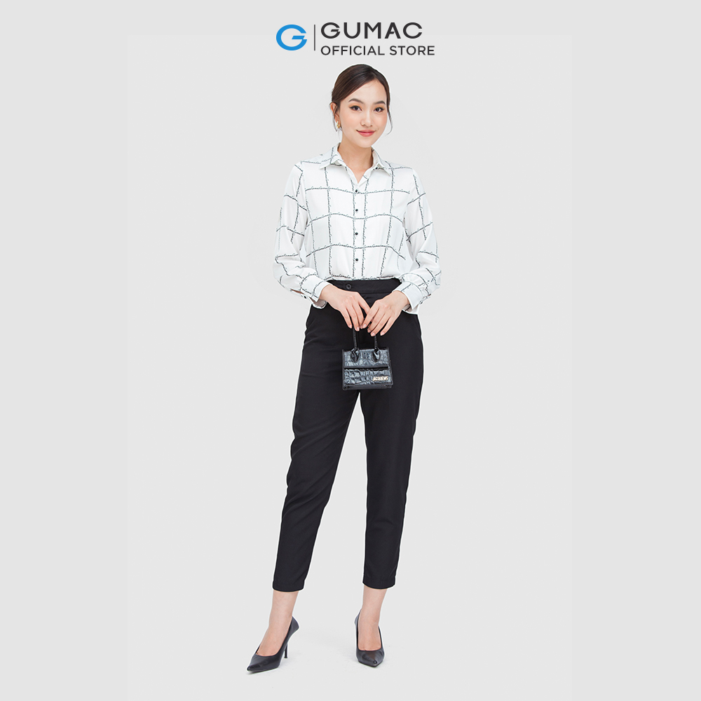 Áo sơ mi nữ GUMAC AC05055 lụa in