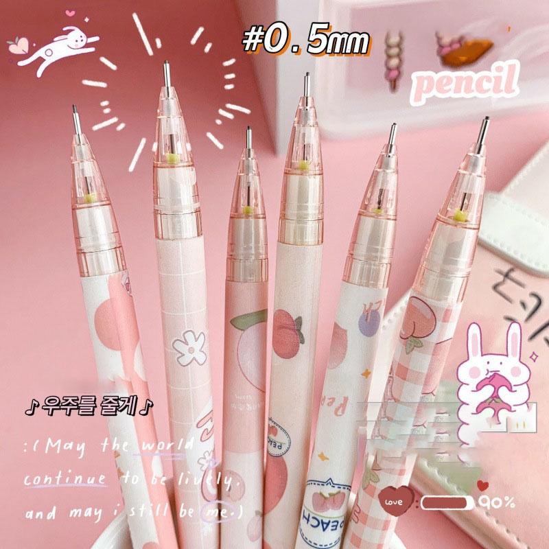 Bút Chì Cơ Tự Động Ngòi 0.5mm HB Họa Tiết Dễ Thương Cho Học Sinh Tiểu Học