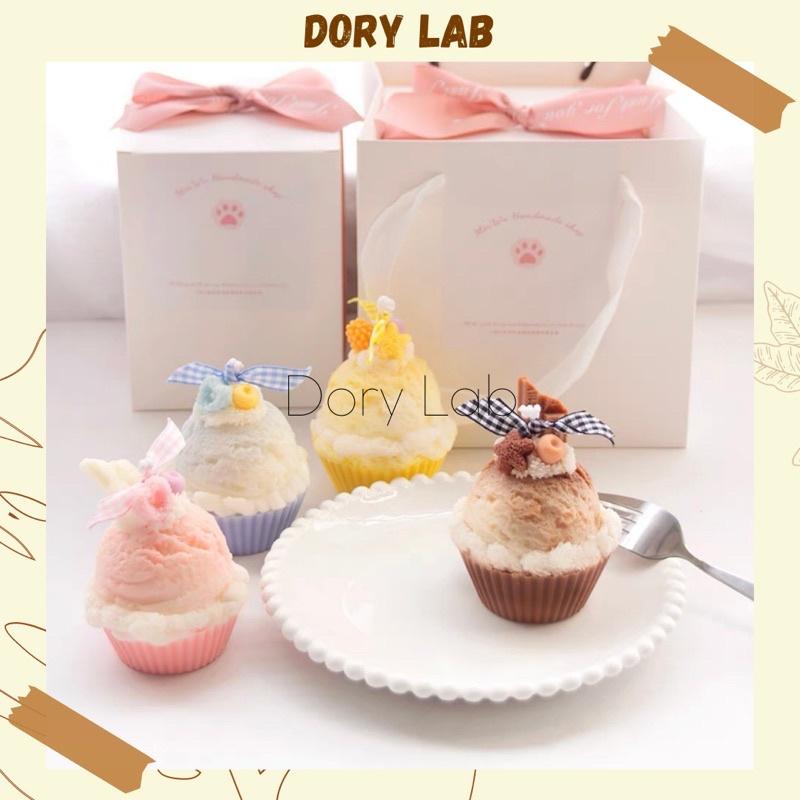 Nến Thơm Cupcake Mix Topping Màu Pastel Handmade Không Khói, Phụ Kiện Decor, Quà Tặng - Dory Lab