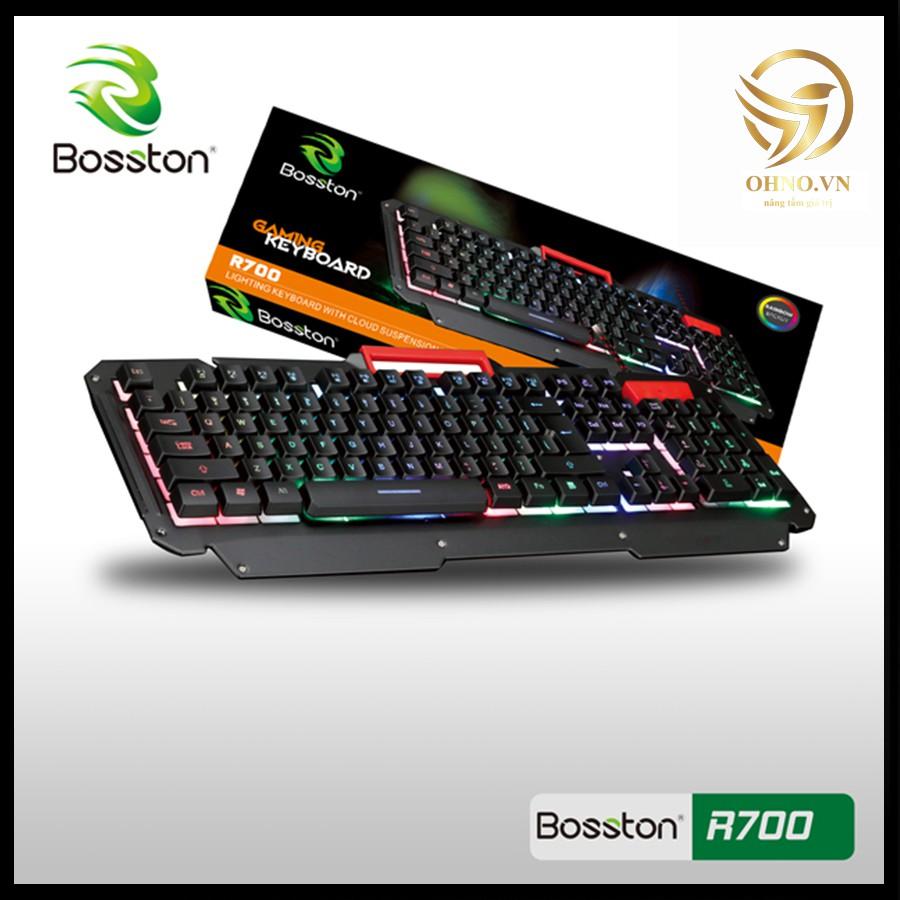 Bàn Phím Có Dây Gaming Bosston R700 Bàn Phím Máy Tính Chơi Game Đèn Led Giả Cơ -hàng chính hãng