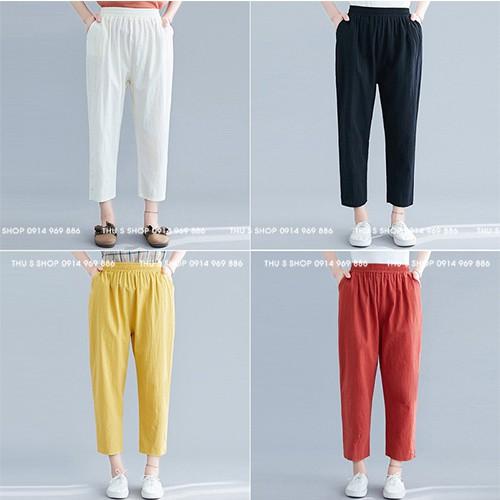 Quần Baggy Nữ Nhiều Màu Ống Rộng Chất Đũi Thái Mát mặc nhà đi chơi du lịch siêu xinh