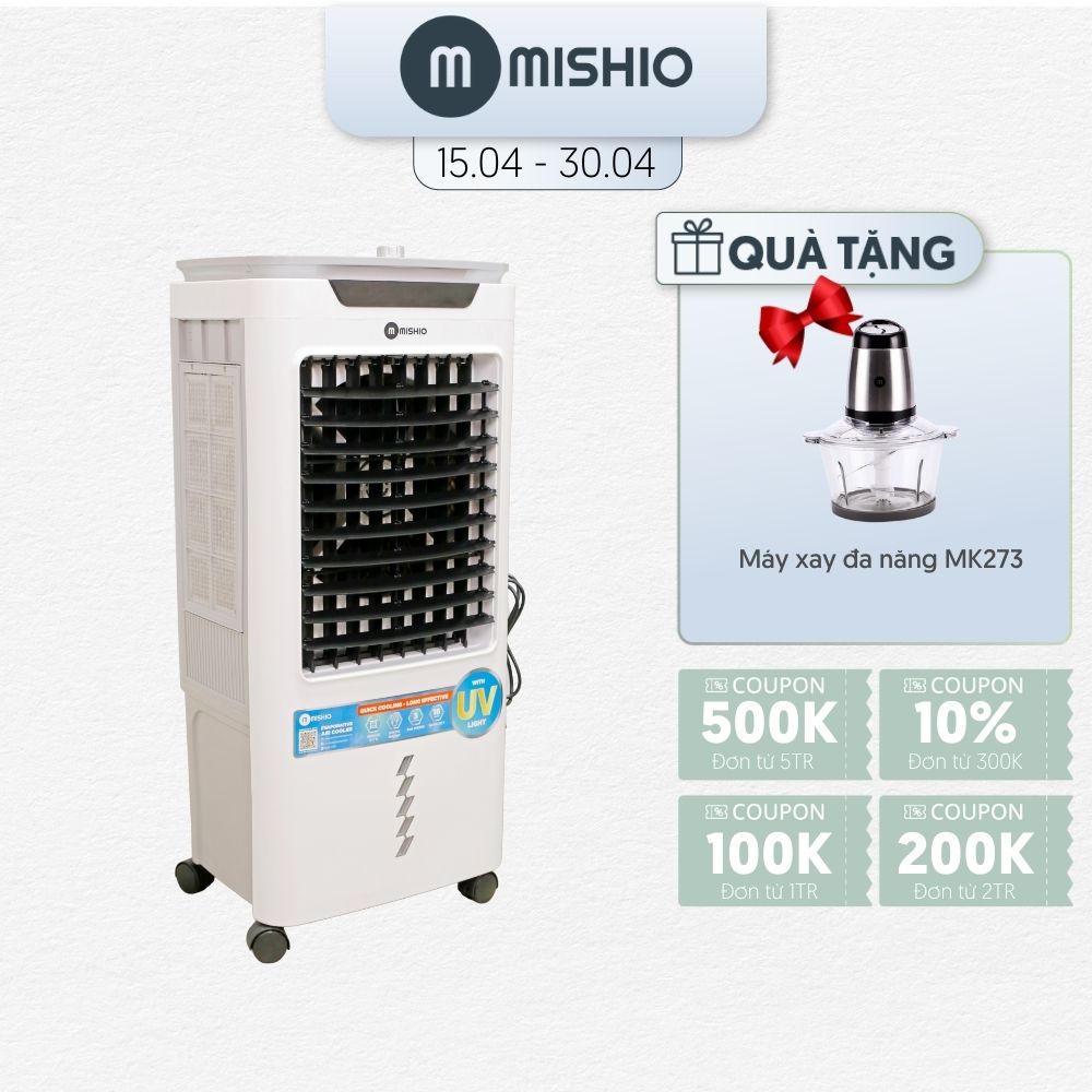 Máy Làm Mát Không Khí đèn UV diệt khuẩn khử mùi Mishio MK310 - Hàng Chính Hãng