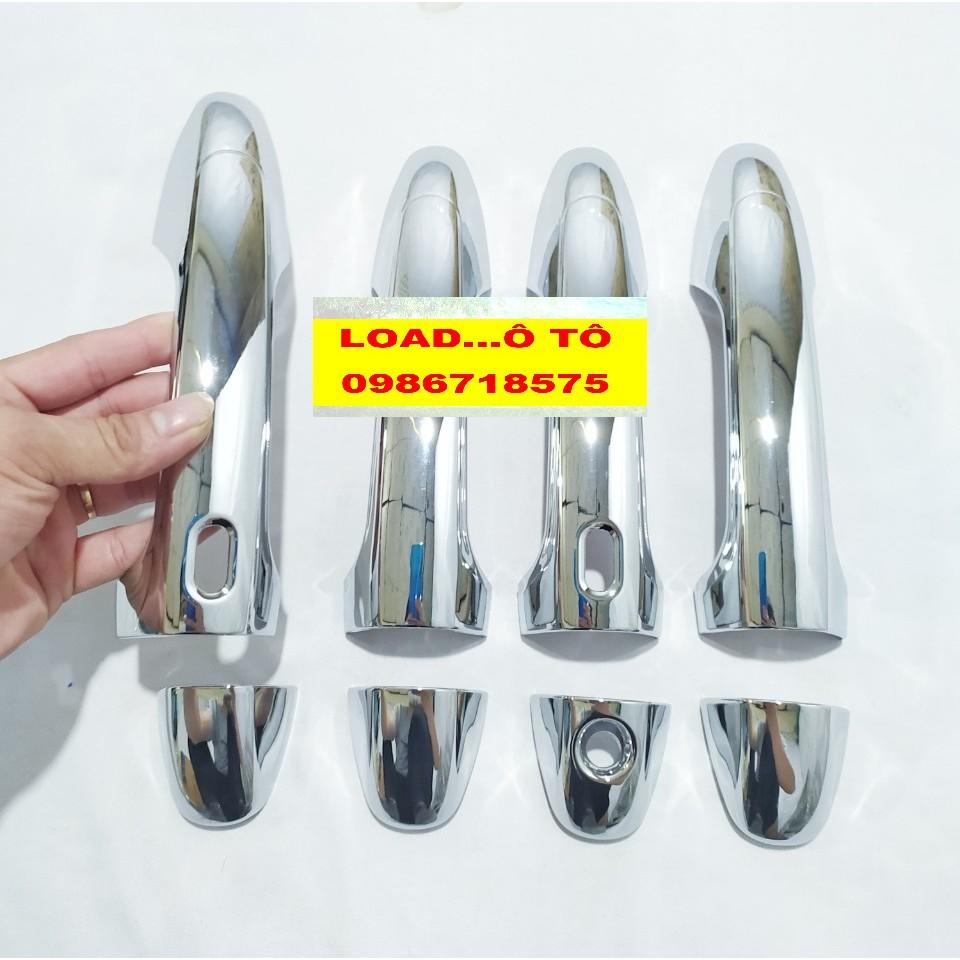 Ốp Tay Nắm Cửa Xe Toyota Hilux 2021-2022 Mạ Crom Sáng Bóng Màu Trắng