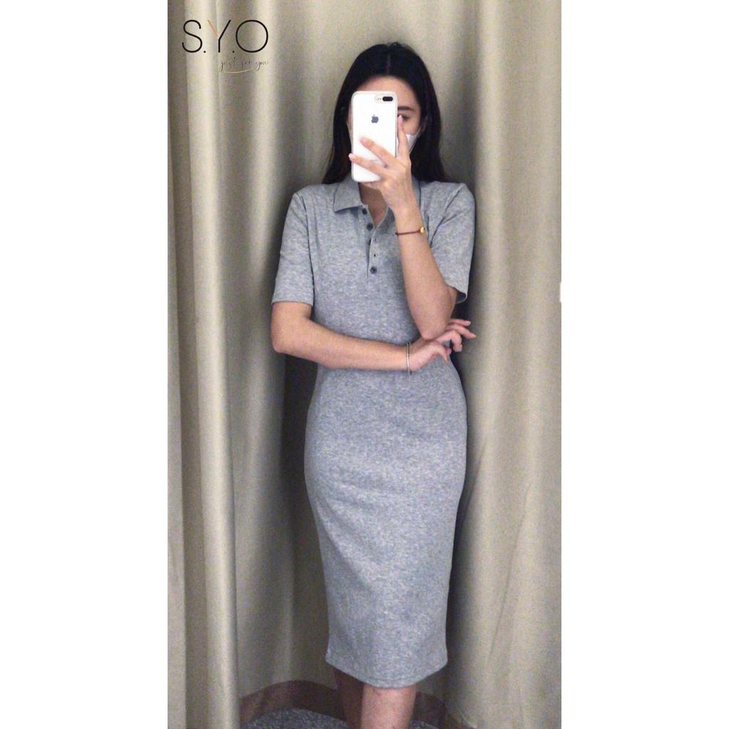 Đầm váy polo kiểu dáng suông cổ đức SYO D5001-21