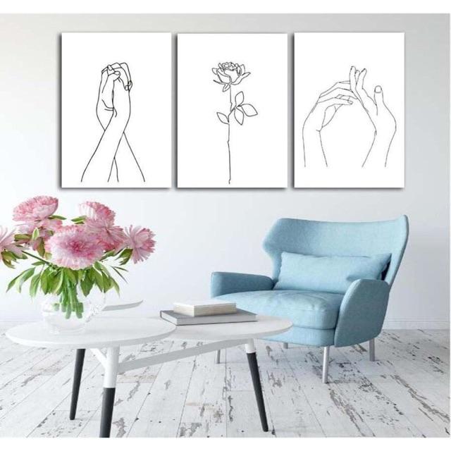 Tranh canvas decor 40x60cmx3 bức