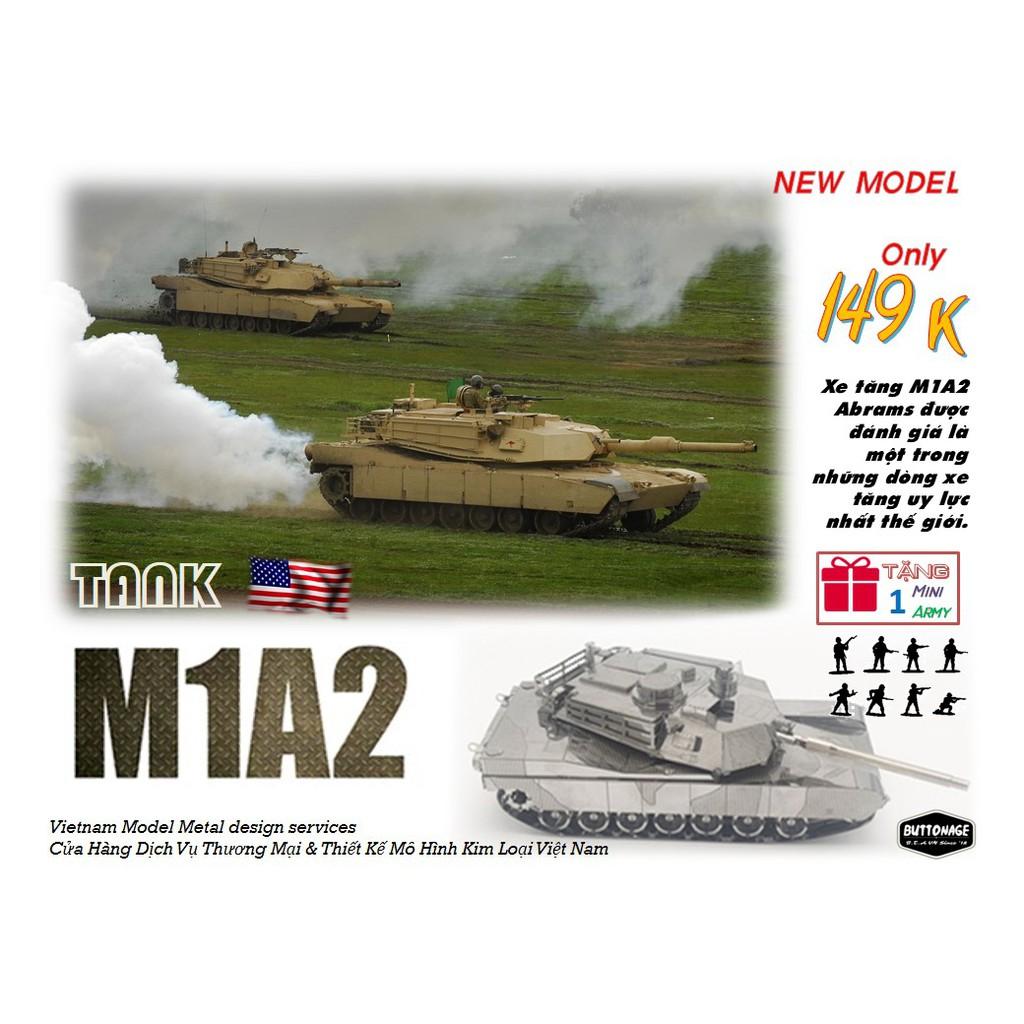 Mô Hình Lắp Ráp 3d Xe Tăng M1A2 Abrams - Hoa Kỳ