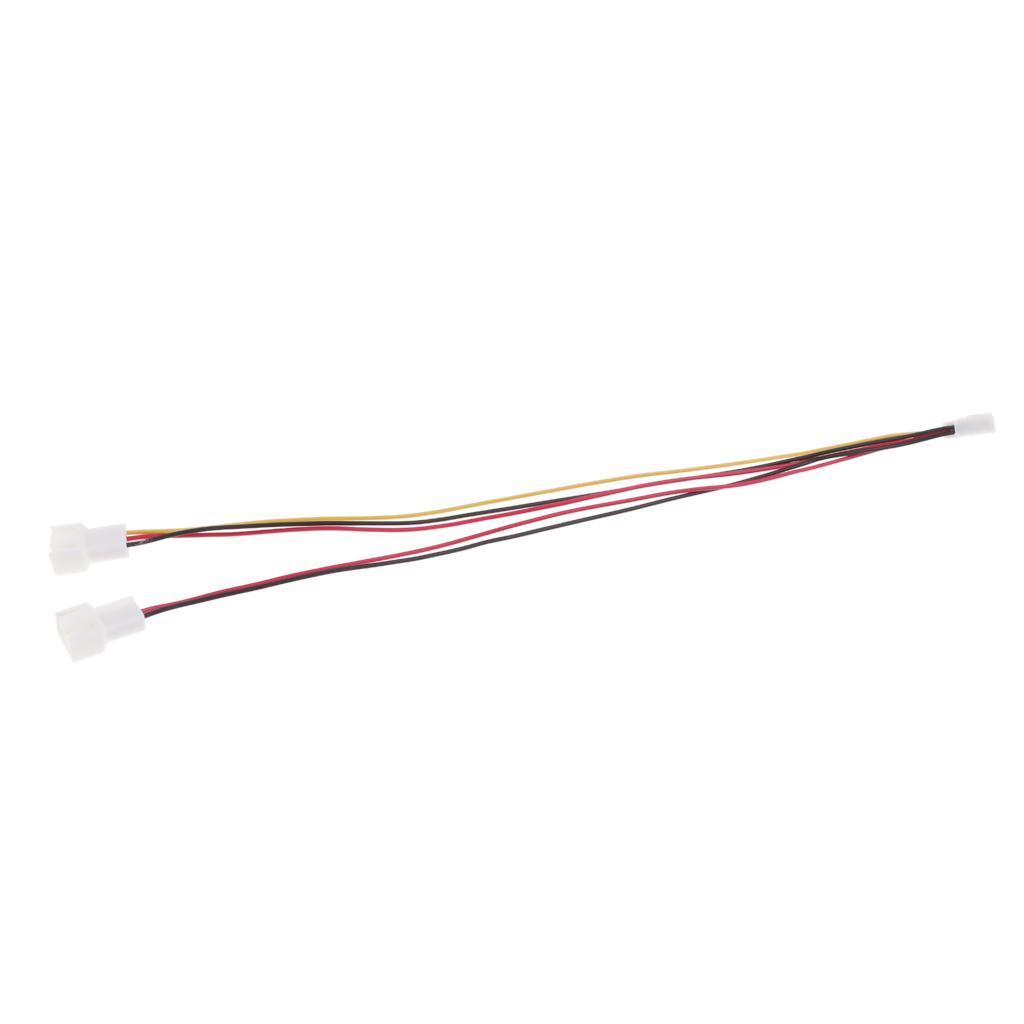 5x 3pin Female to 2x 3pin Male Fan Y Splitter Power Cable Connector