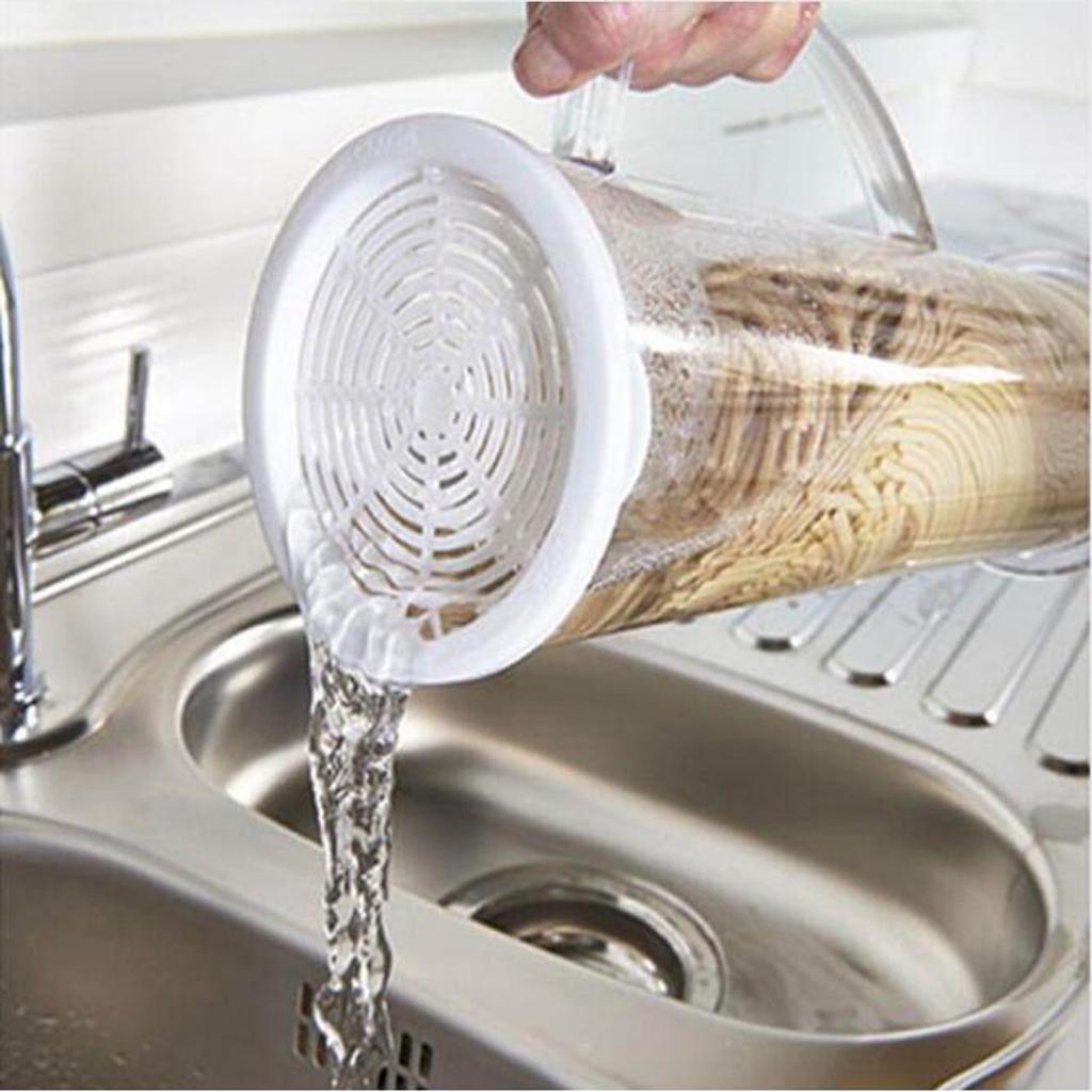 Spaghetti Noodle Jar Pasta Cup Transparent Cup Plastic with Filter Lid