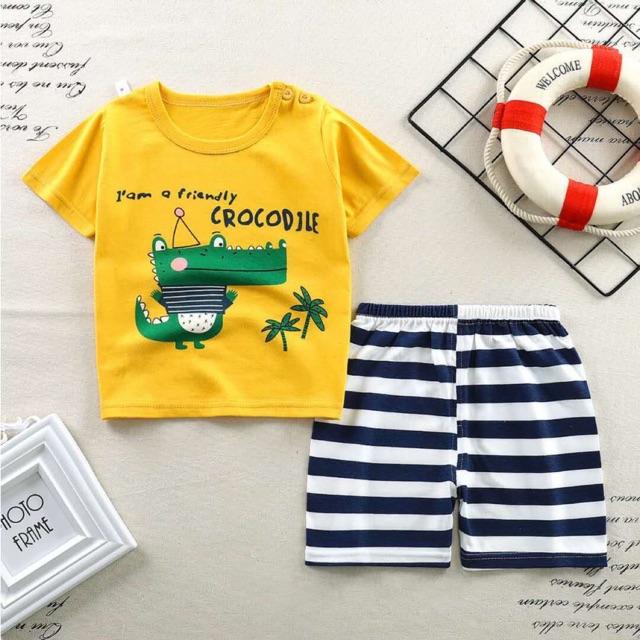 Bộ cotton xuất Hàn cho bé trai và bé gái