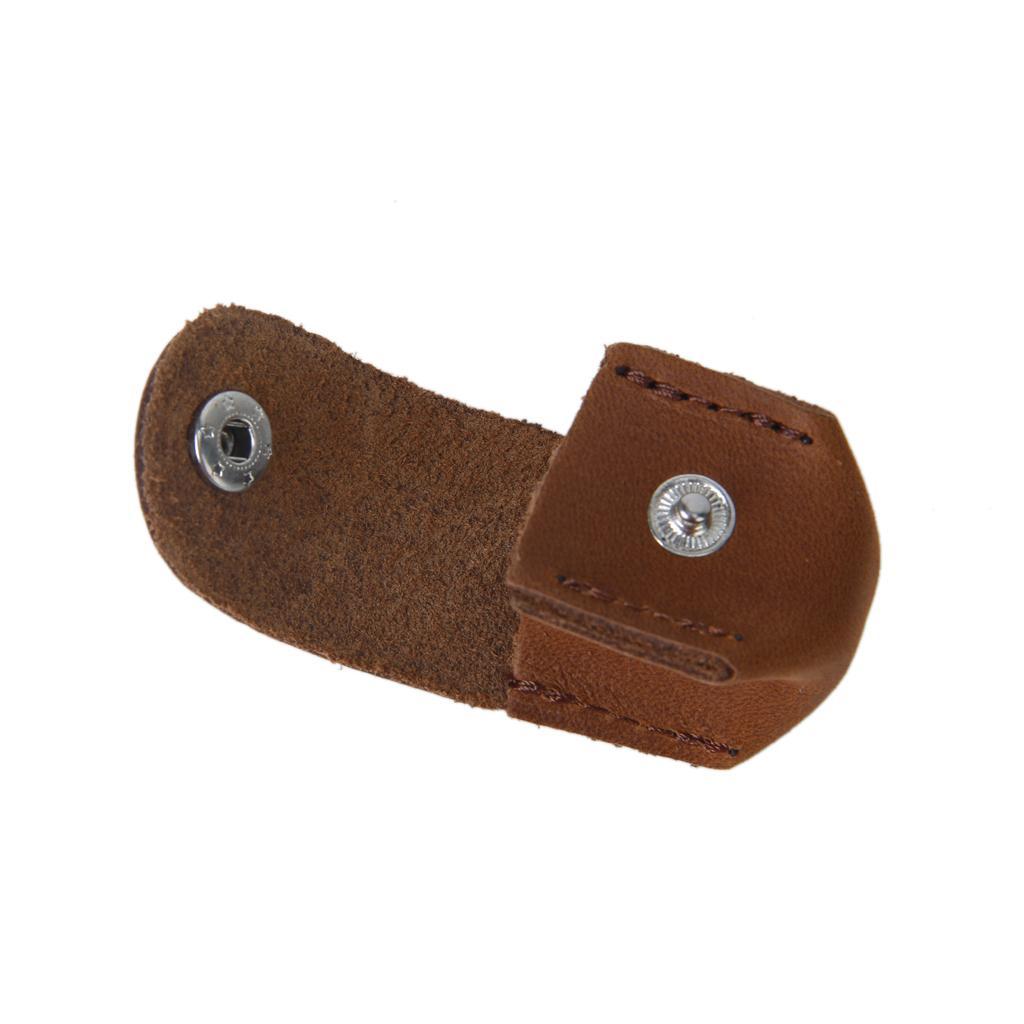 Leather Chalk Holder Chalk Case Lip Snap Fastner for Pool Billiard Cue