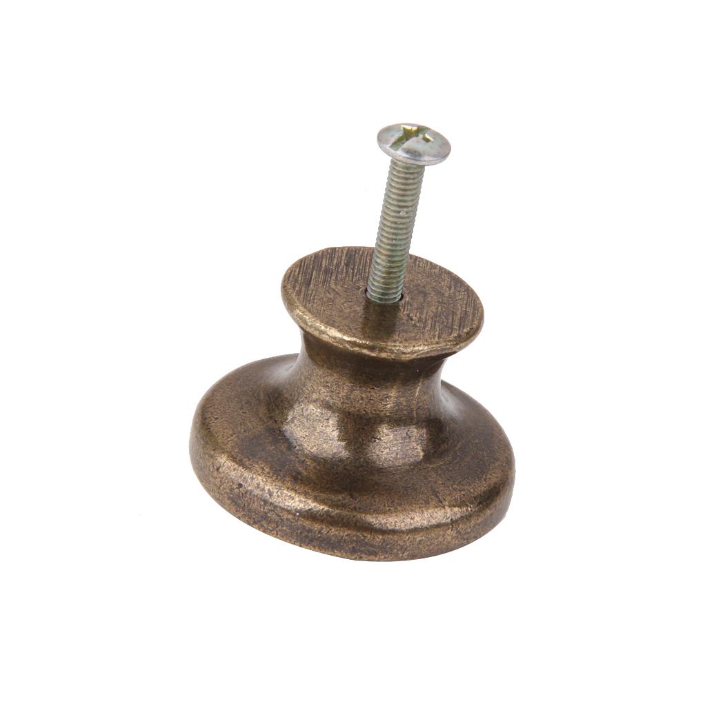 Retro Style Home Furniture Pull Knob Decorative Zinc Alloy 36mm Dia 2 Sets