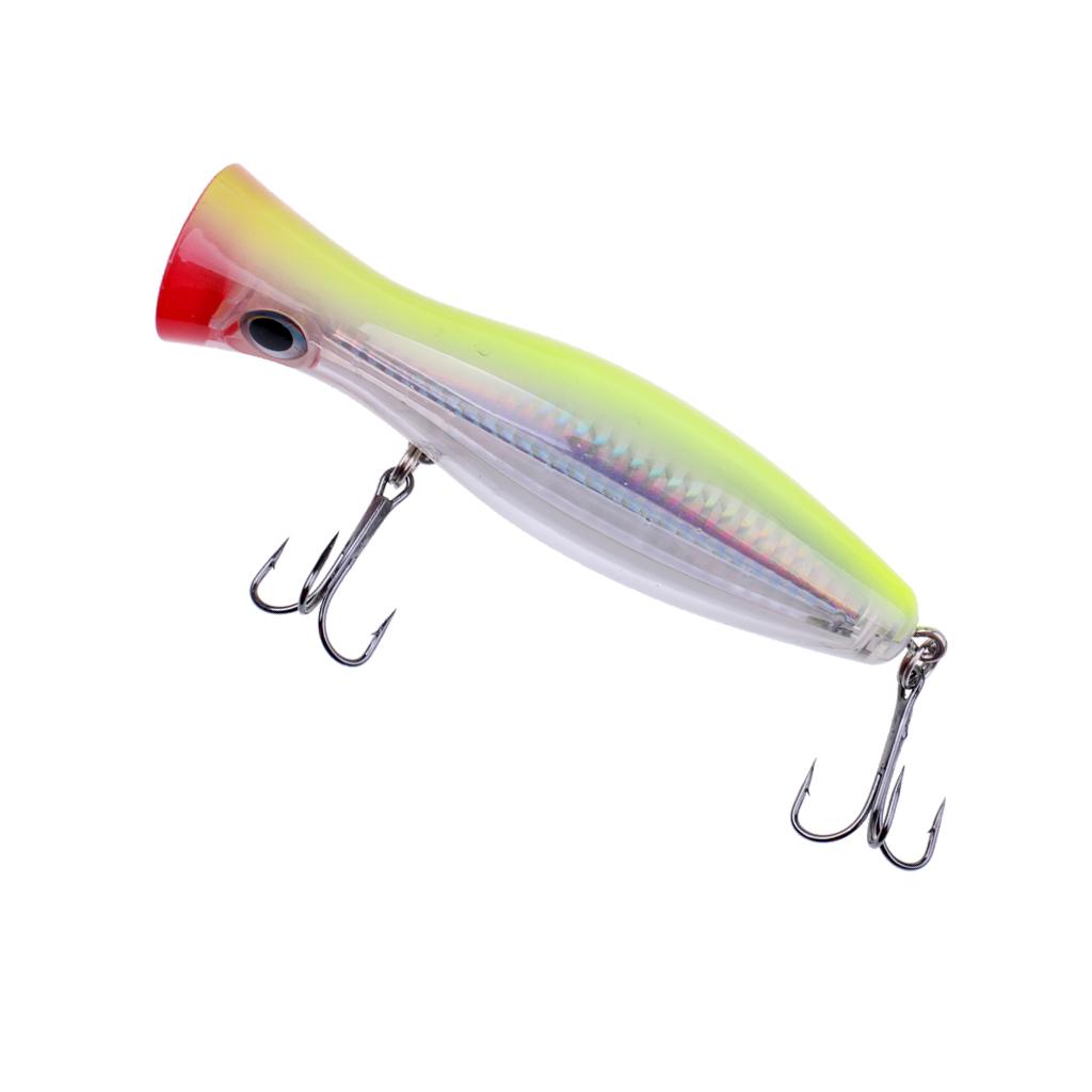 Hard Fishing Lures Big Game Popper Lure Trolling Top Water Baits Yellow