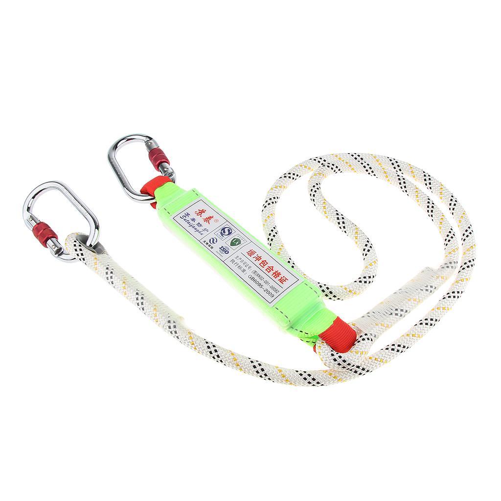 15KN Safety Lanyard Climbing Fall Protection Harness Belt Carabiner Rope