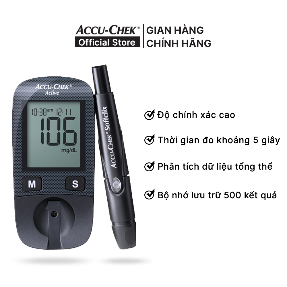 Máy Đo Đường Huyết ACCU-CHEK Active Dùng Cho Cá Nhân